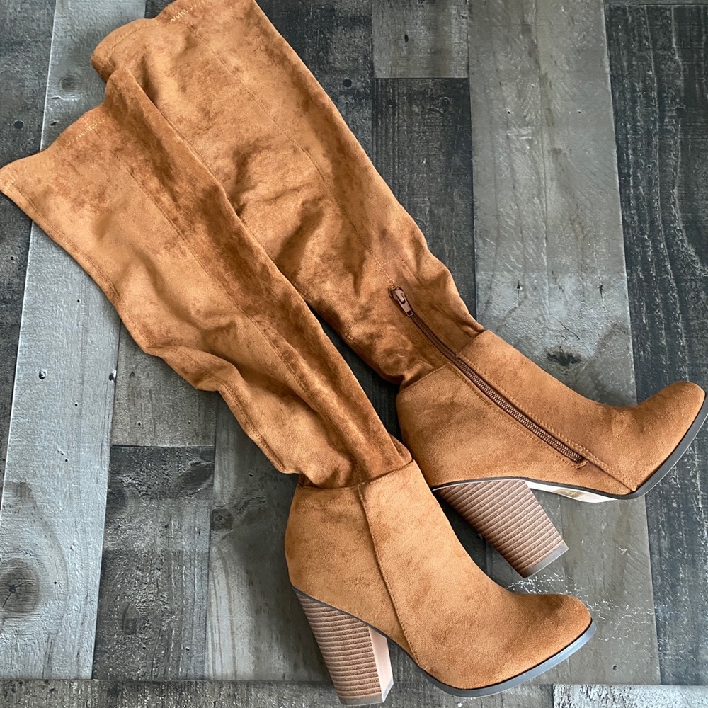 Suede over the knee boots